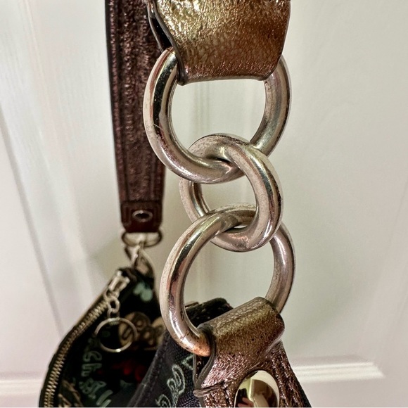 Coach Poppy Graffiti Glam Hobo Black Multicolor - Picture 9 of 15